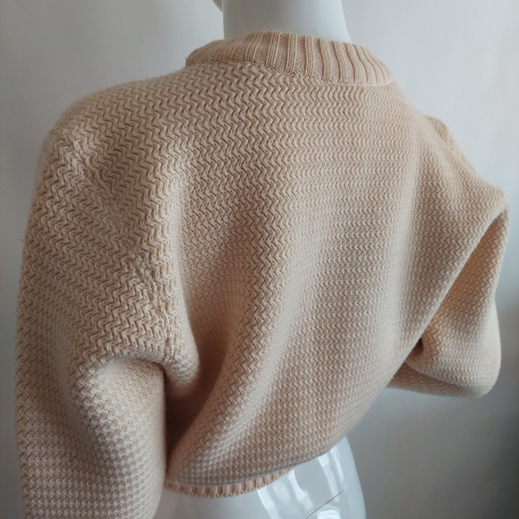 Alaía Knitted Wool Cropped Top Sweater - Picture 7 of 13